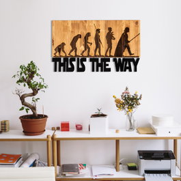 Wallity Evrim Accesorio Decorativo de Pared Negro y Nogal